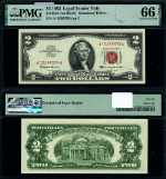 FR. 1513 $2 1963 Legal Tender A-A Block Gem PMG CU66 EPQ