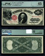 FR. 39 $1 1917 Legal Tender Choice PMG XF45