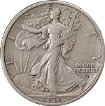 1916-S Walking Liberty Half Choice XF Key Date Superb Eye Appeal Strong Strike