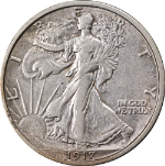 1917-D Obverse Walking Liberty Half Nice AU Great Eye Appeal Nice Strike