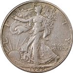 1929-D Walking Liberty Half Choice XF/AU Superb Eye Appeal Strong Strike