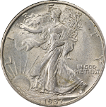 1937-S Walking Liberty Half Nice BU Nice Eye Appeal Nice Strike