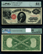 FR. 39 $1 1917 Legal Tender Choice PMG CU64 EPQ