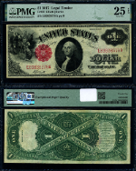 FR. 37 $1 1917 Legal Tender PMG VF25 EPQ
