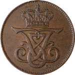 Denmark 1907 VBP;GJ Two (2) Ore KM#805