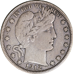 1912-S Barber Half Dollar Choice VF/XF Superb Eye Appeal Nice Strike