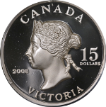 2008 Canada Silver $15 Vignettes of Royalty Series - Queen Victoria .925 Fine