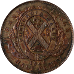 Canada 1844 Token Half Penny ICG EF45 Details KM#Tn18 - Scratched