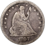 1857-O Seated Liberty Quarter