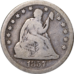 1857-O Seated Liberty Quarter