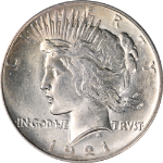 1921 Peace Dollar PCGS MS64 Superb Eye Appeal Strong Strike Fantastic Luster