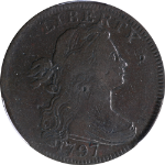 1797 Large Cent Rev. of 1797 Stems S.128 R.3- PCGS F12 Nice Eye Appeal