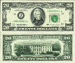 FR. 2082 J $20 1995 Federal Reserve Note Kansas City J-A Block Choice CU