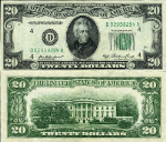 FR. 2060 D $20 1950-A Federal Reserve Note Cleveland D-A Block Choice CU+