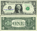 FR. 1903 E $1 1969 Federal Reserve Note Dorothy Elston Courtesy Autograph Choice CU