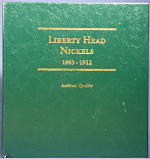 Used Littleton Liberty V Nickel 1883-1912 Album - Archival Quality, No Coins