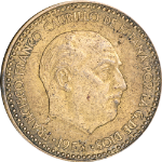 Spain 1953 (1954) Peseta KM#775