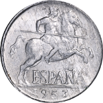 Spain 1953 Five (5) Centimos KM#765 - UNC