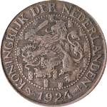 Netherlands 1924 Cent KM#152