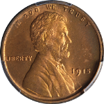 1915-P Lincoln Cent PCGS MS65 RD Superb Eye Appeal Strong Strike