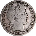 1908-S Barber Half Dollar