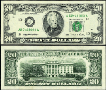 FR. 2082 J $20 1995 Federal Reserve Note Kansas City J-A Block Choice CU
