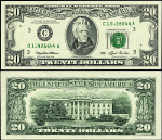 FR. 2079 C $20 1993 Federal Reserve Note Philadelphia C-A Block Gem CU