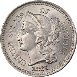 1869 Three (3) Cent Nickel Choice BU+ Great Eye Appeal Strong Strike