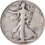 1921-S Walking Liberty Half PCGS F15 Superb Eye Appeal Strong Strike