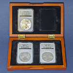 2006-W Silver American Eagle 3 Coin Anniversary Set NGC MS/PF70