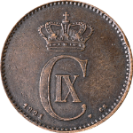 Denmark 1891 CS Two (2) Ore KM#793.1