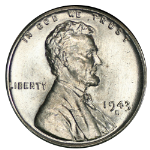1943-S Lincoln Steel Cent Nice BU - STOCK