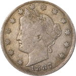 1887 Liberty V Nickel