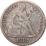 1887-S Seated Liberty Dime