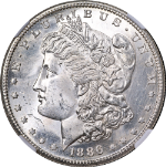 1886-S Morgan Silver Dollar NGC MS63 Great Eye Appeal Strong Strike