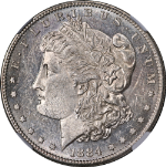 1884-S Morgan Silver Dollar NGC AU58 Great Eye Appeal Strong Strike