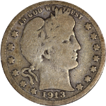 1913-P Barber Quarter