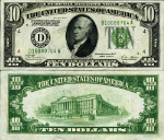 FR. 2002 Ddgs $10 1928-B Federal Reserve Note Cleveland D-A Block D.G.S. AU