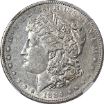 1884-S Morgan Silver Dollar NGC AU Details Nice Eye Appeal Nice Strike