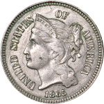 1865 Three (3) Cent Nickel