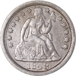 1848-P Seated Liberty Dime