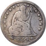 1854-P Seated Liberty Quarter