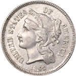 1865 Three (3) Cent Nickel