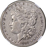1889-CC Morgan Silver Dollar NGC VF35 Key Date Great Eye Appeal Strong Strike