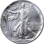 1989 Silver American Eagle $1 CAC MS70 - Ultra Low Pop!
