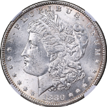 1880-O Morgan Silver Dollar NGC MS62 Blast White Nice Eye Appeal