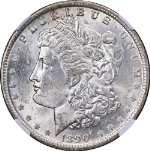 1890-O Morgan Silver Dollar NGC MS62 Blast White Great Eye Appeal