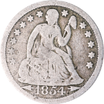 1854-P Seated Liberty Dime