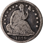 1840-O Seated Liberty Half Dime - No Drapery