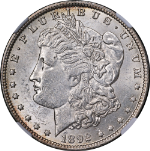 1892-O Morgan Silver Dollar NGC MS61 Nice Luster